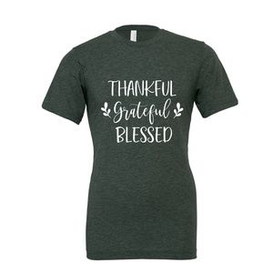 Thankful, Grateful & Blessed Graphic T-Shirt